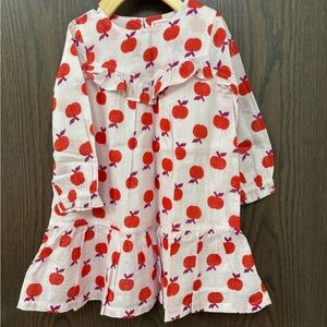 Crewcuts Red and White Apple Print Dress